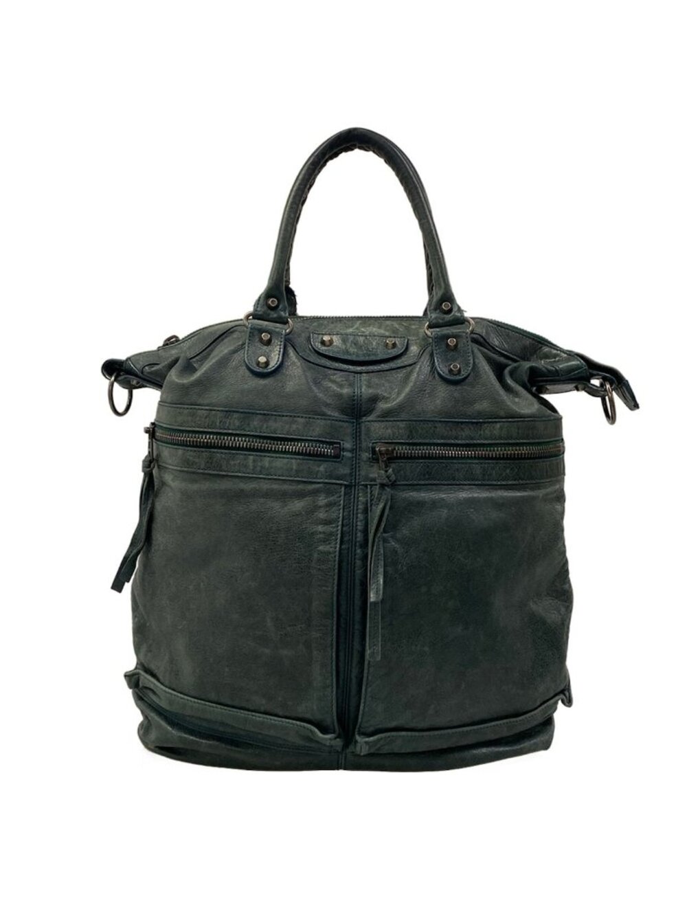 Balenciaga Handbag Dark Green Leather